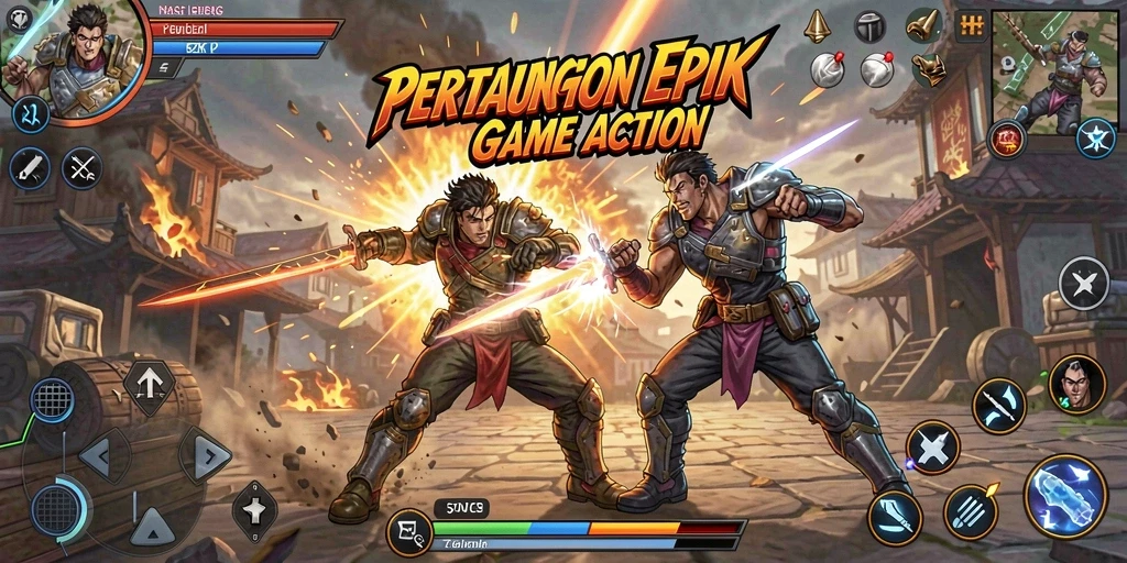 Gameplay seru dalam 5ZK dengan aksi bertempur yang mendebarkan.