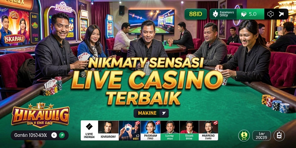 Tampilan gameplay Live Casino yang menegangkan di 88ID.