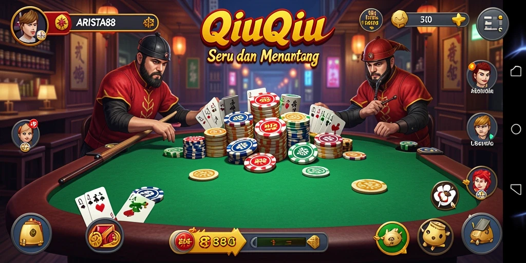 Screenshot ARISTA88 menunjukkan gameplay QiuQiu yang seru dan interaktif.