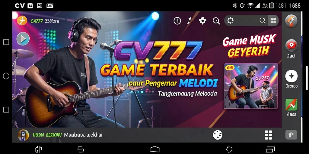 Tampilan gameplay menarik dari CV777 yang menyajikan pengalaman musik menyenangkan.