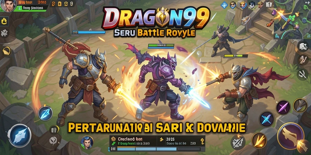 Tampilan gameplay Battle Royale yang menegangkan di DRAGON99.