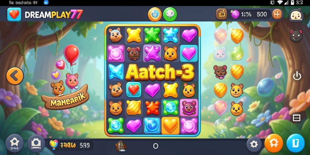 Tampilan gameplay DREAMPLAY77 yang penuh warna dan menarik untuk dimainkan.