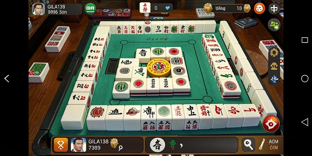 Gameplay seru GILA138 yang menampilkan kepingan Mahjong.