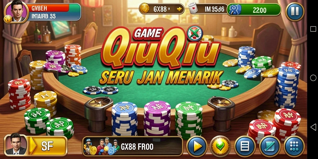 Tampilan gameplay seru di GX88 yang penuh aksi QiuQiu.