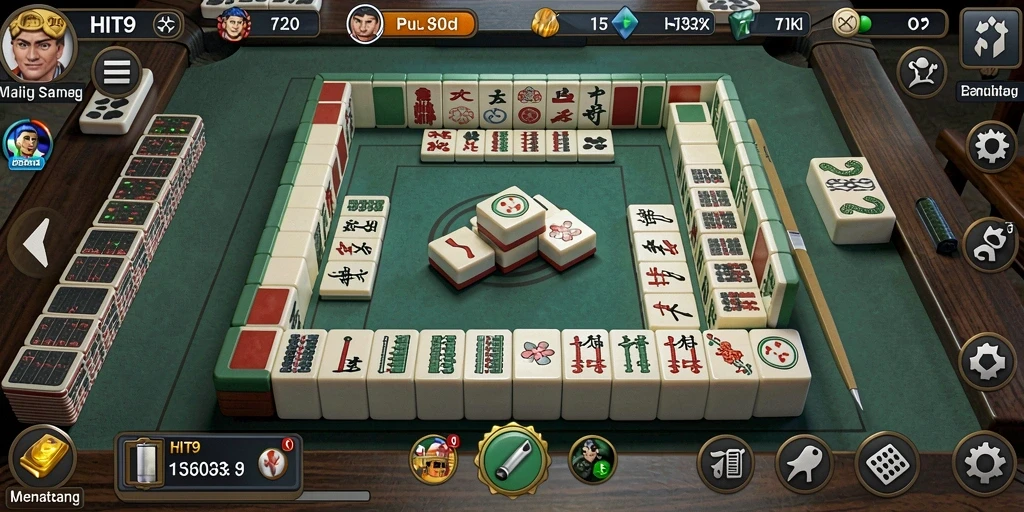 Screenshot utama HIT9 menampilkan gameplay Mahjong yang seru dan menarik.