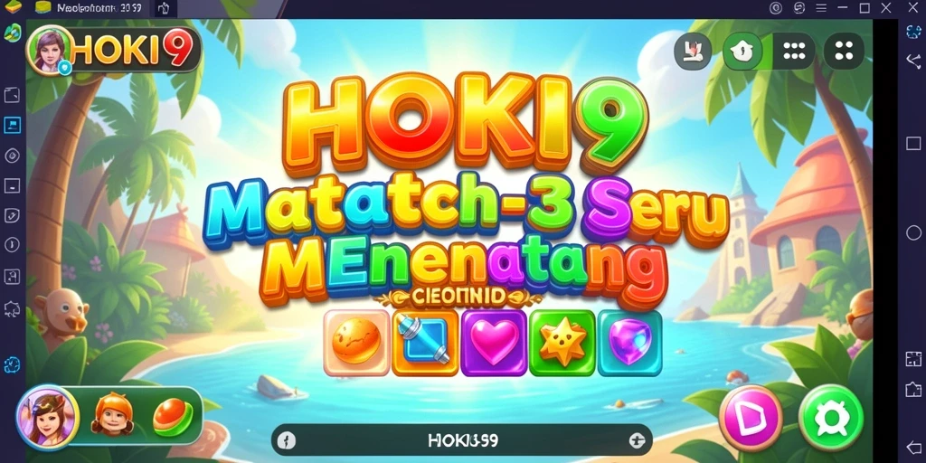 Tampilan gameplay HOKI9 dengan elemen warna-warni yang cocok.