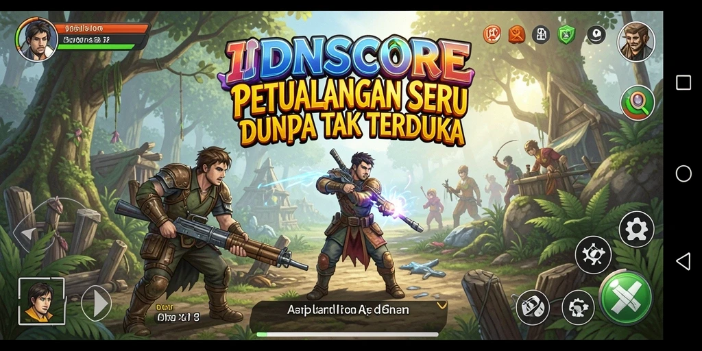 Tangkapan layar dari gameplay petualangan yang mendebarkan di IDNSCORE.