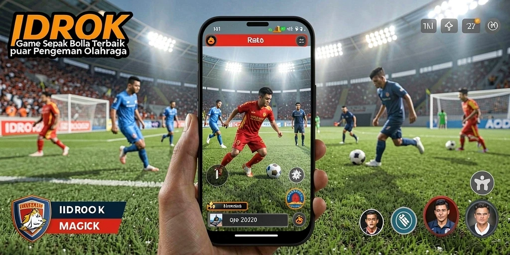 Gameplay menarik dari IDROK dalam aksi sepak bola.