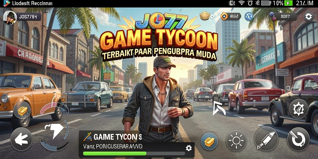 Screenshot gameplay menunjukkan keseruan membangun bisnis Tycoon.