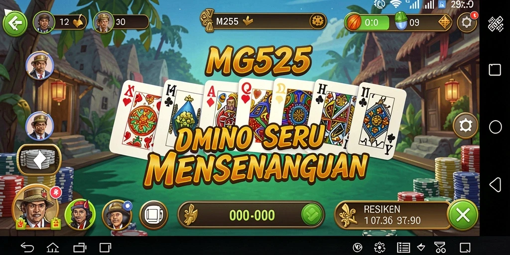 Tampilan gameplay domino yang seru dan mengasyikkan.