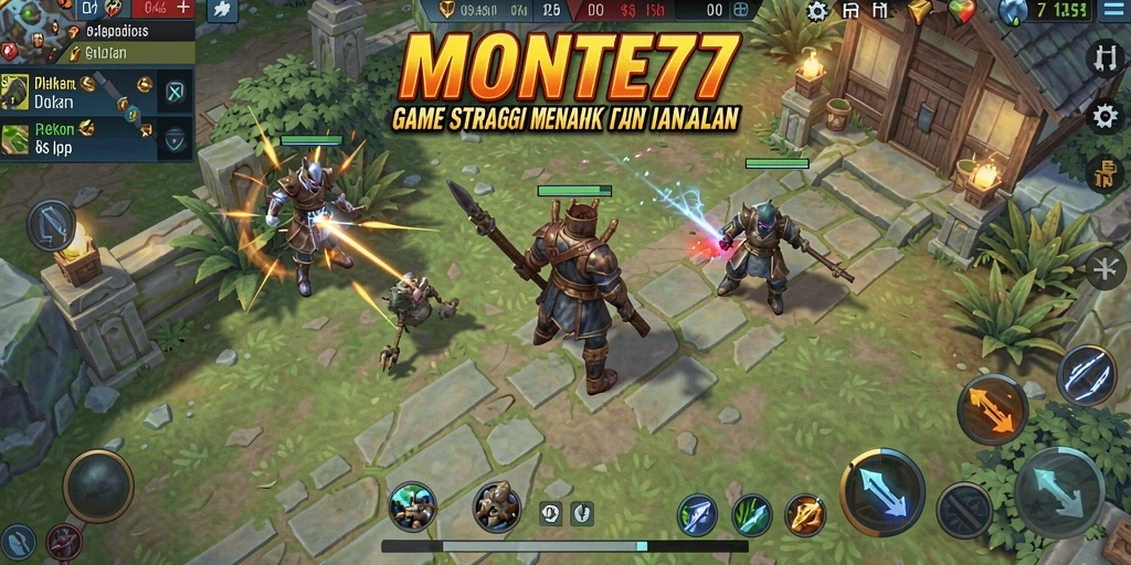 Gameplay MONTE77 dengan strategi mendalam dan pertempuran seru.