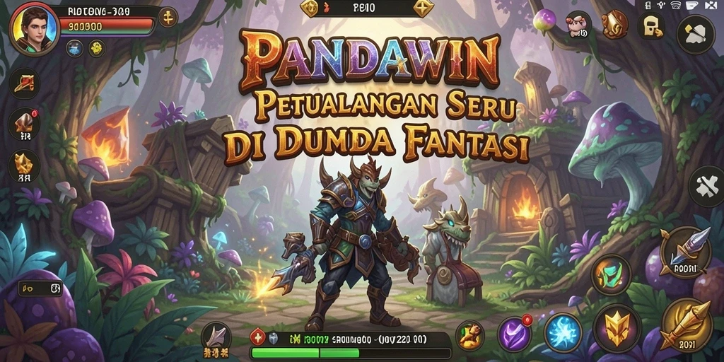Tampilan gameplay seru di dunia fantasi PANDAWIN.