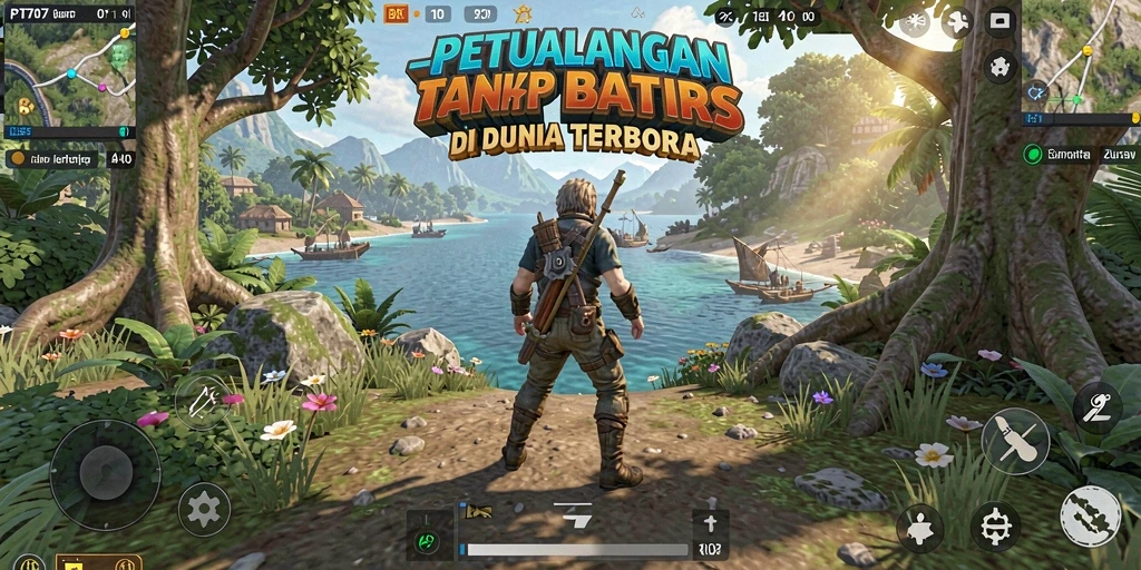 Gameplay PT707 yang menampilkan eksplorasi dunia terbuka.
