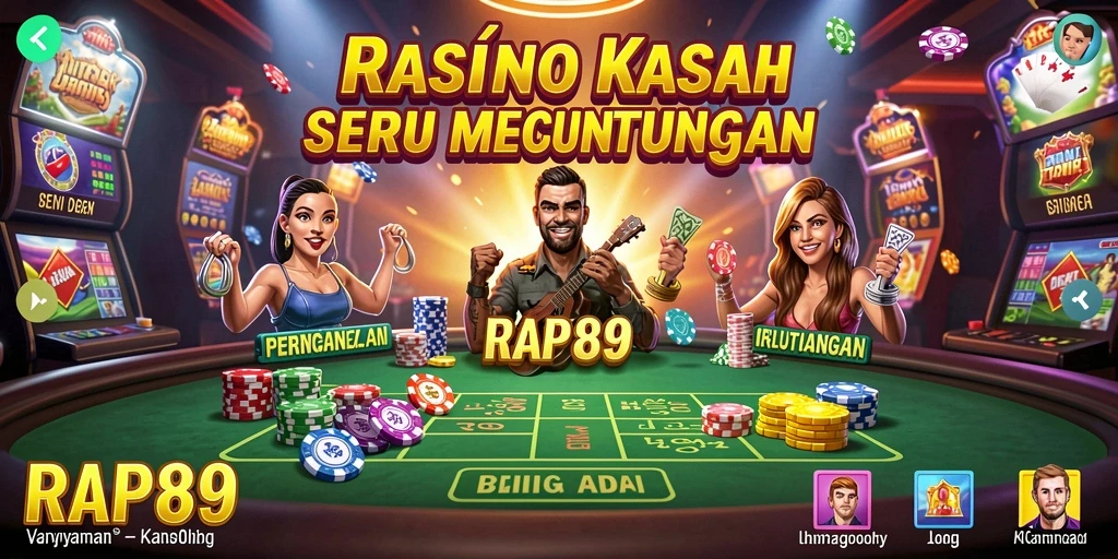 Tampilan gameplay kasino yang seru dan interaktif di RAP89.