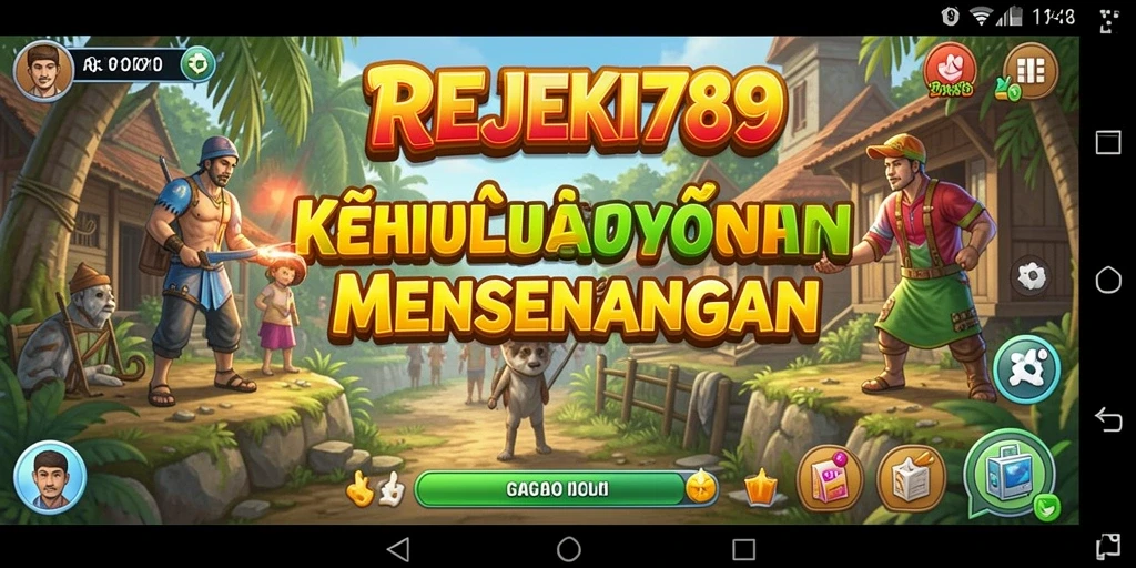 Screenshot utama menampilkan gameplay interaktif REJEKI789.