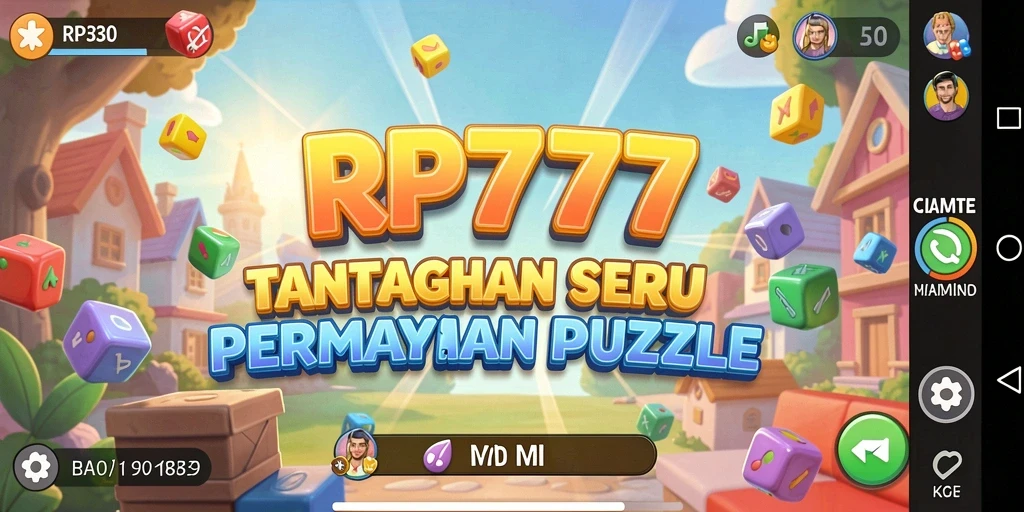 Tampilan gameplay RP777 dengan berbagai teka-teki menarik.
