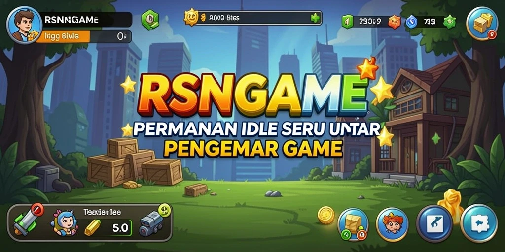 Tampilan gameplay RSNGAME yang menegangkan dan mengasyikkan dengan sistem Idle.