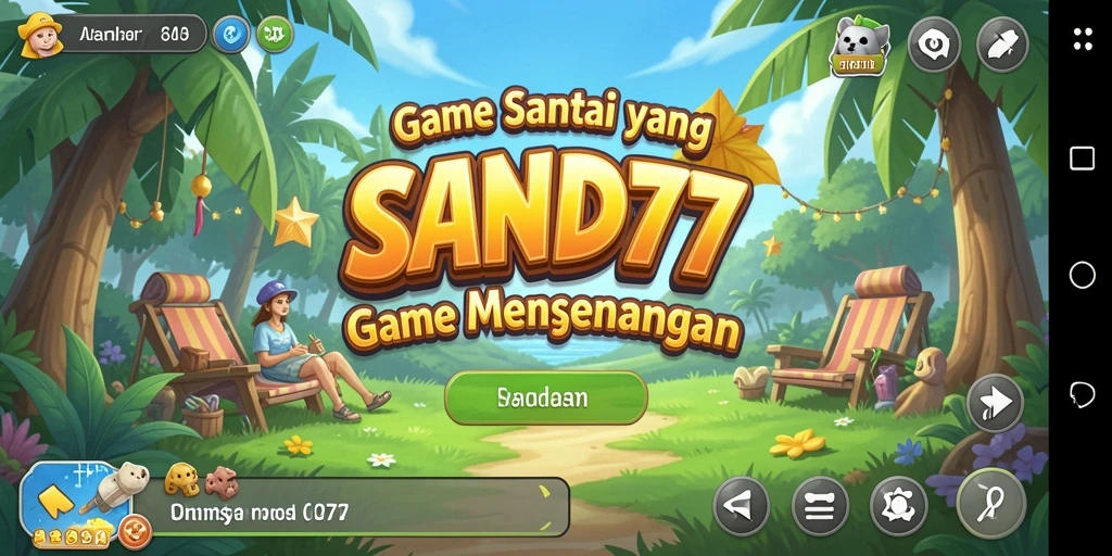 Screenshot SAND77 yang menunjukkan gameplay yang mengasyikkan dan penuh warna.