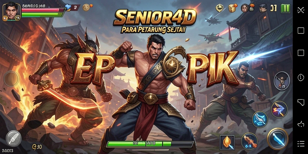 Screenshot menampilkan karakter pertarungan dalam aksi mendebarkan.