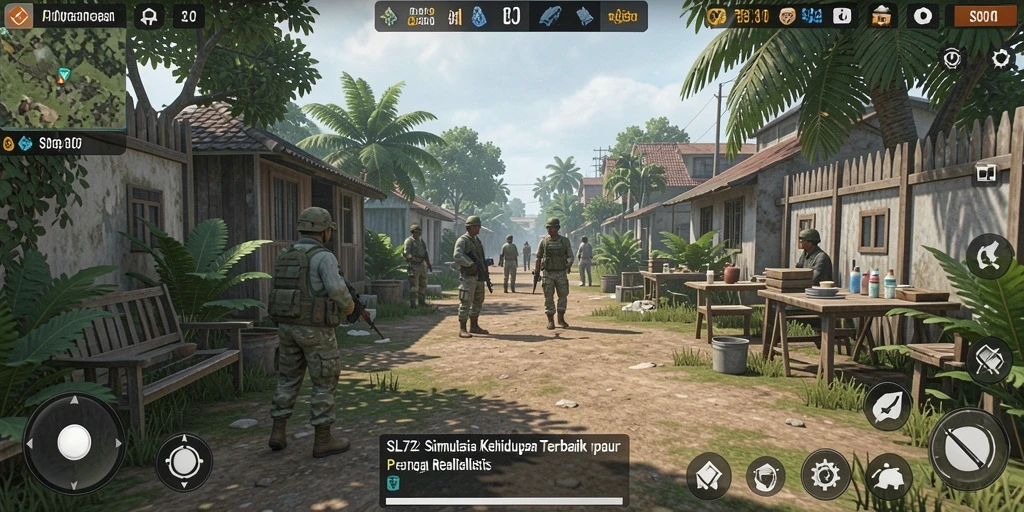 Gameplay SL72 menampilkan interaksi karakter yang mendalam dan beragam aktivitas menarik.