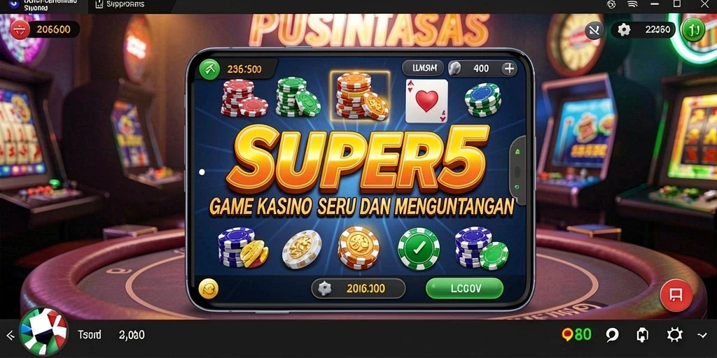 Tampilan gameplay Kasino yang seru dan menarik di SUPER5.