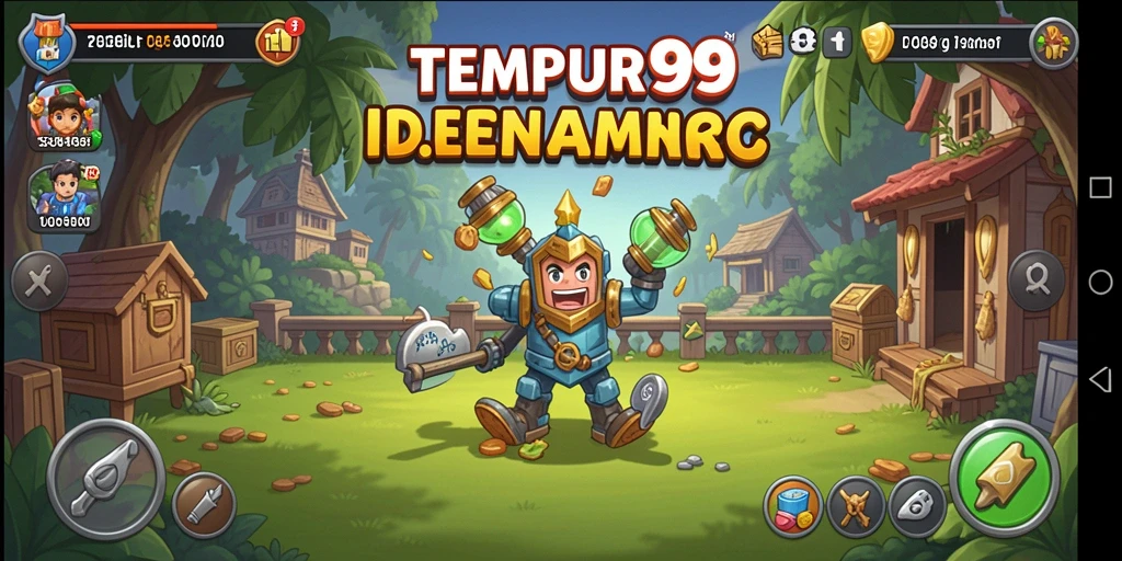 Tampilan gameplay <strong>TEMPUR99</strong> yang memukau dengan aksi karakter idle.