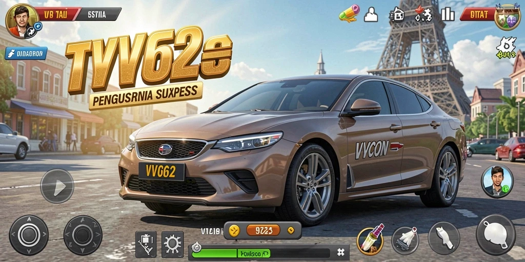 Gameplay VV62 menampilkan pengelolaan usaha yang mendalam dan seru.