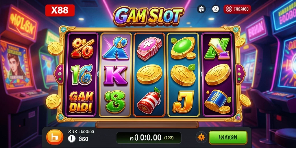 Tampilan gameplay Slot yang mengasyikkan di X88.